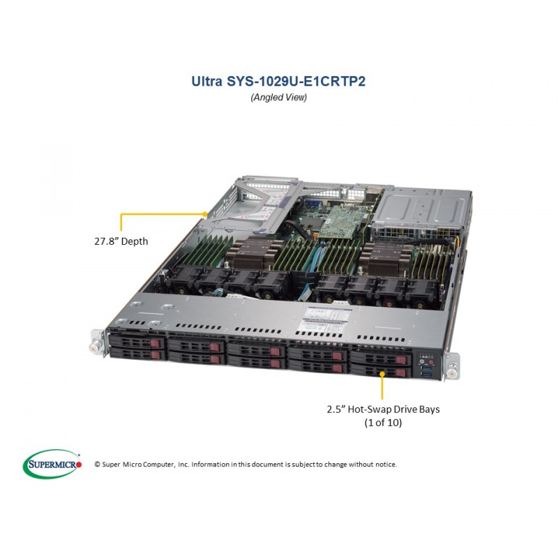 Supermicro SuperServer 1U 1029U-E1CRTP2