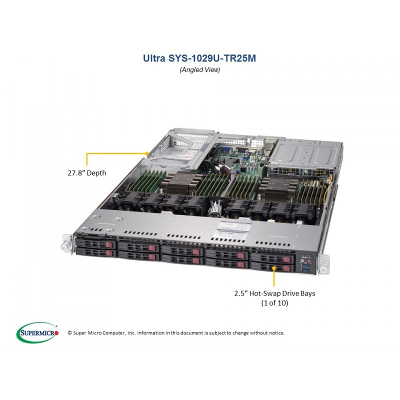 Supermicro SuperServer 1U 1029U-TR25M