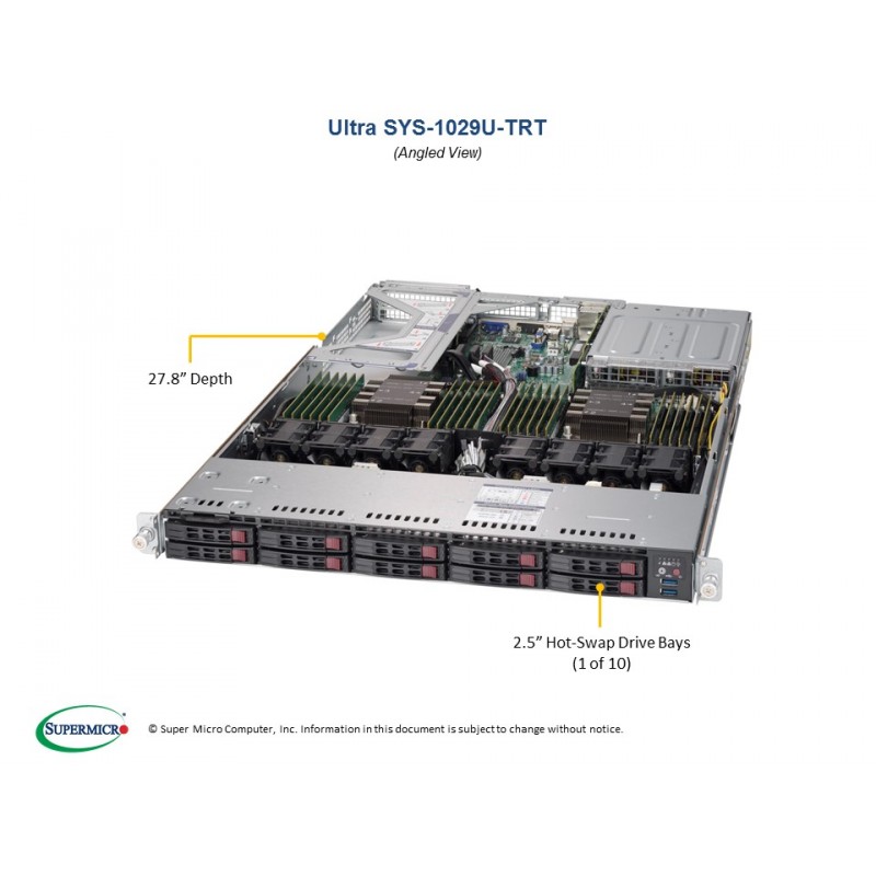 Supermicro SuperServer 1U 1029U-TRT